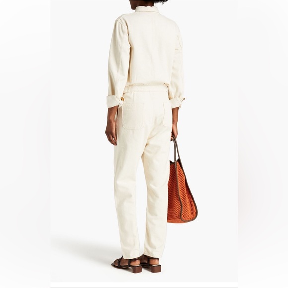 Triarchy Denim Jumpsuit in Off White - Picture 3 of 7